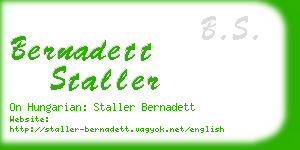 bernadett staller business card